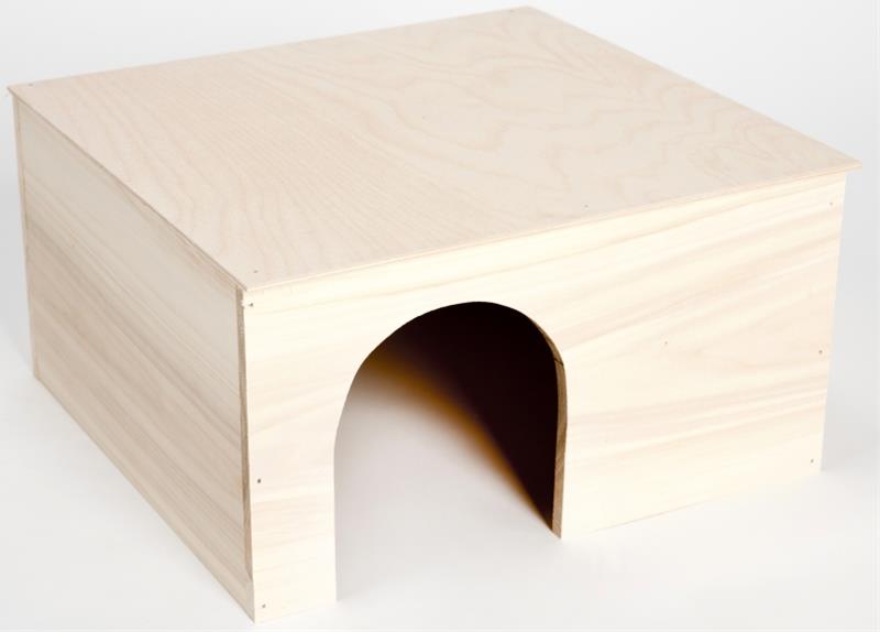 Domek dřevo králík  rovná střecha XXL 37 x 35 x 20 cm