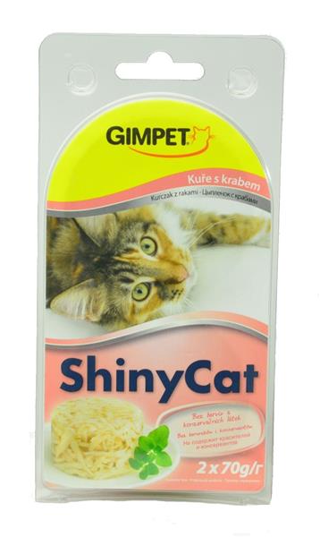 Gimpet Shiny cat konz. - kuře, krab 2 x 70 g