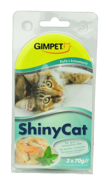 Gimpet Shiny cat konz. - kuře, krevety 2 x 70 g