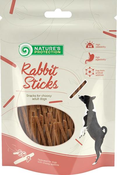 Nature's Protection Dog Snack králičí tyčinky 80 g