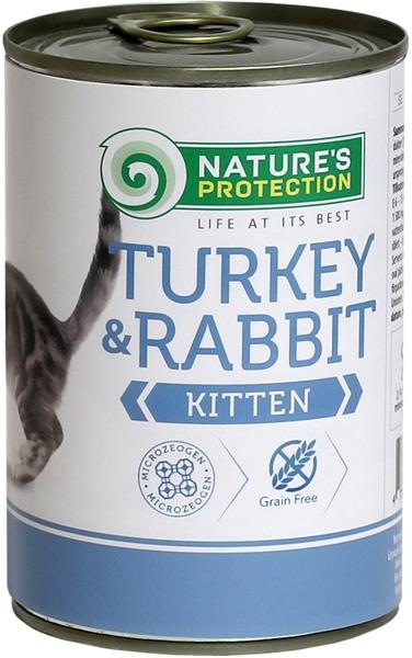 Nature's Protection Cat konz.Kitten krůta/králík 400 g