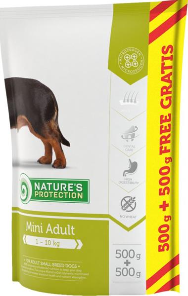 Nature's Protection Dog Dry Adult Mini 500 g + 500 g