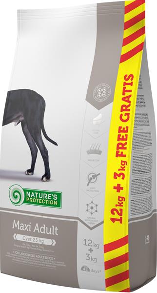 Nature's Protection Dog Dry Adult Maxi 12 kg + 3 kg