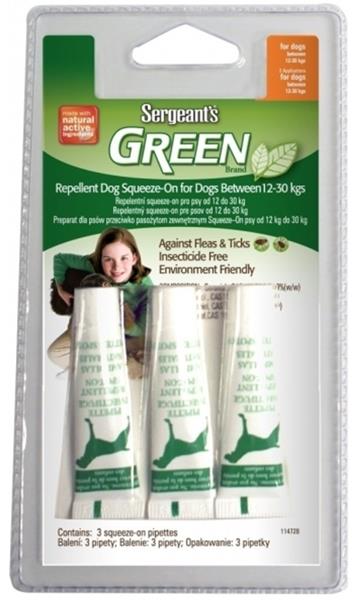 Sergeanťs Green Spot-on pro psy do 12-30kg 3x3 ml