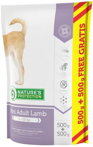 Nature's Protection Dog Dry Adult Mini Lamb 500 + 500 g
