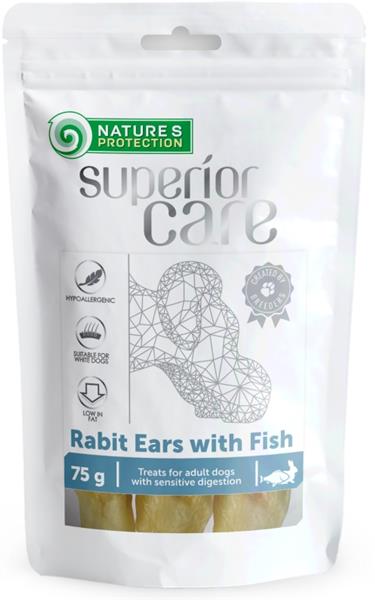 Nature's Protection Superior Care Dog Snack králičí uši s rybou 75 g