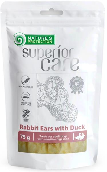 Nature's Protection Superior Care Dog Snack králičí uši s kachnou 75 g